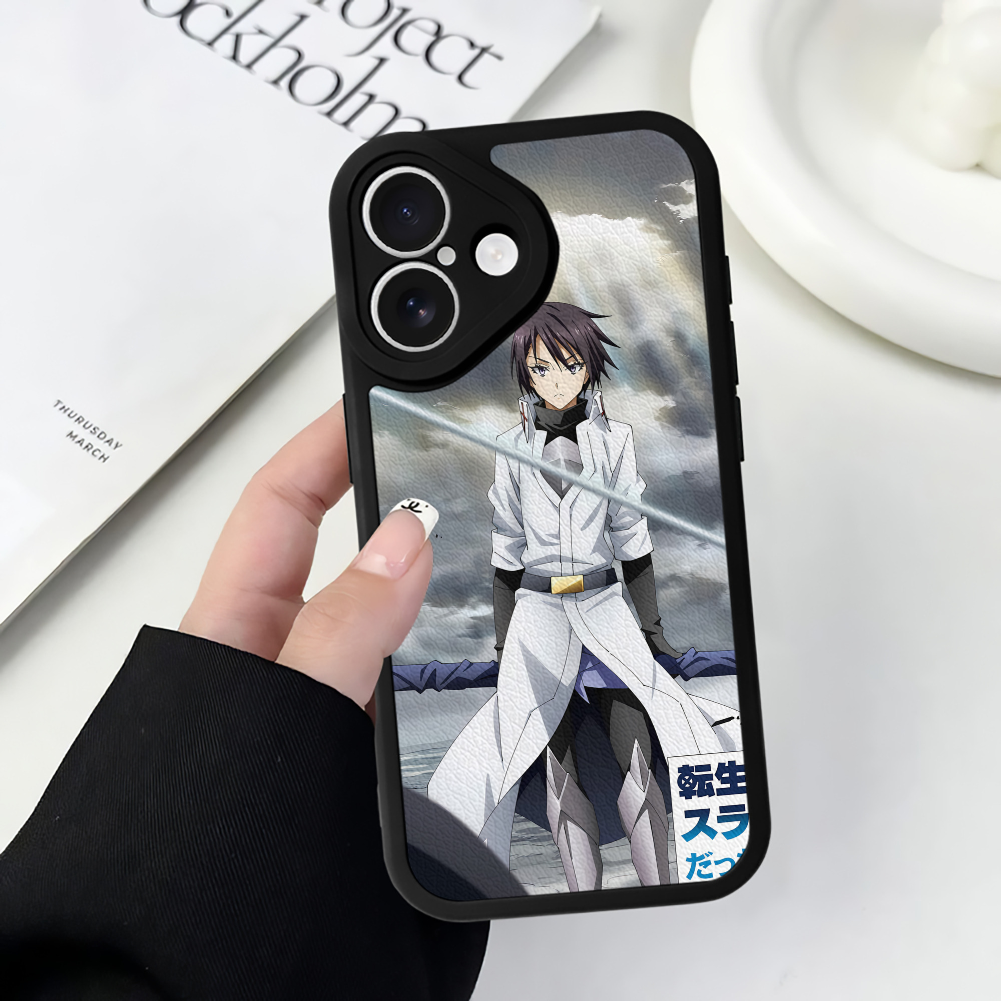 （画像用） 転スラ Regarding Reincarnated to Slime 【iPhone 16シリーズ対応】シリコンスマホケース（レザー調） 材質：シリコン